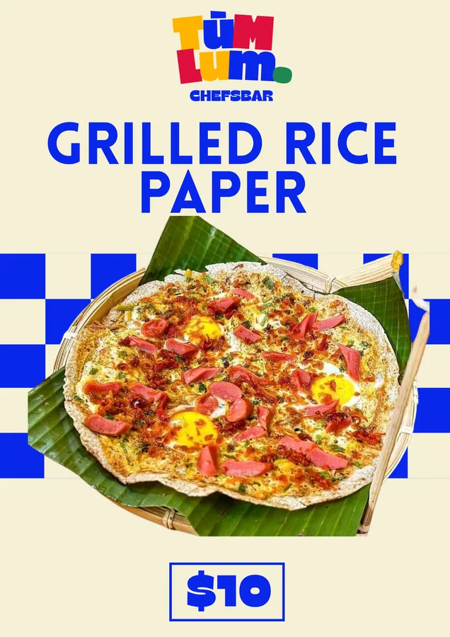 Vietnamese Grilled Rice Paper, $10