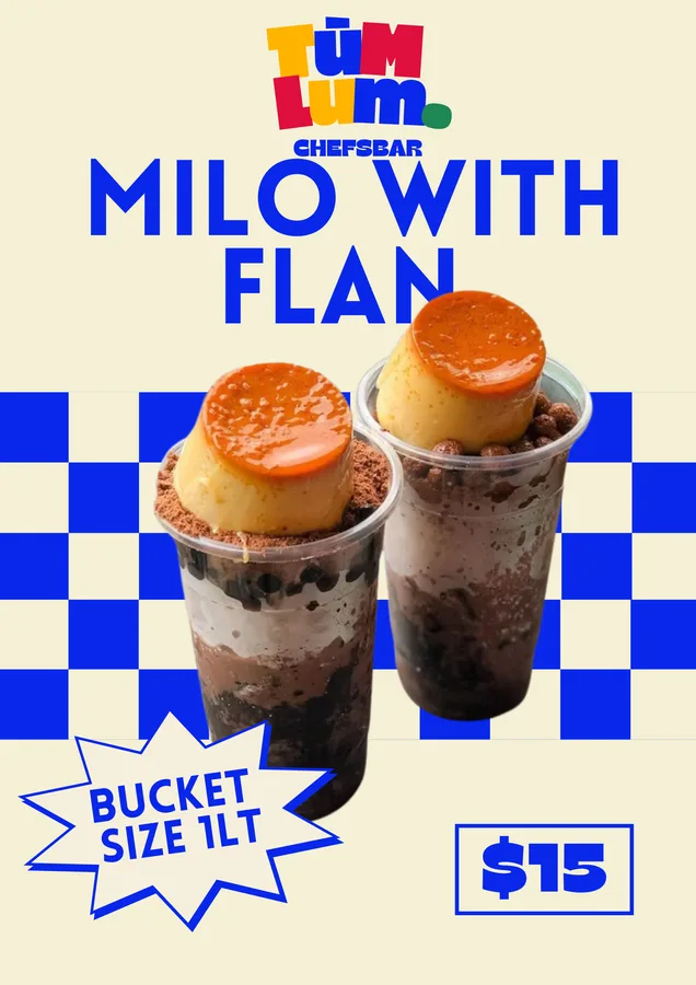 Milo With Flan, $15